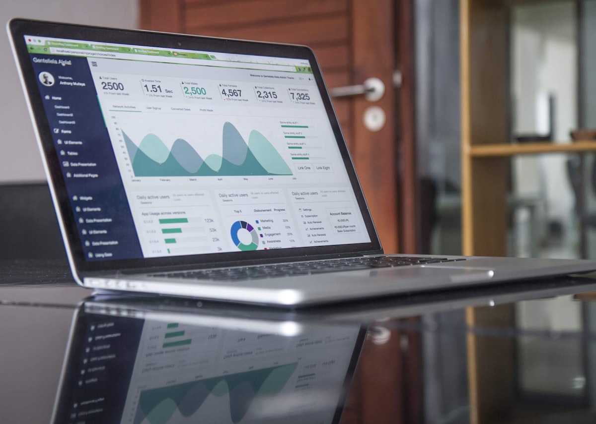 Marketing strategy and brand exposure growth on laptop