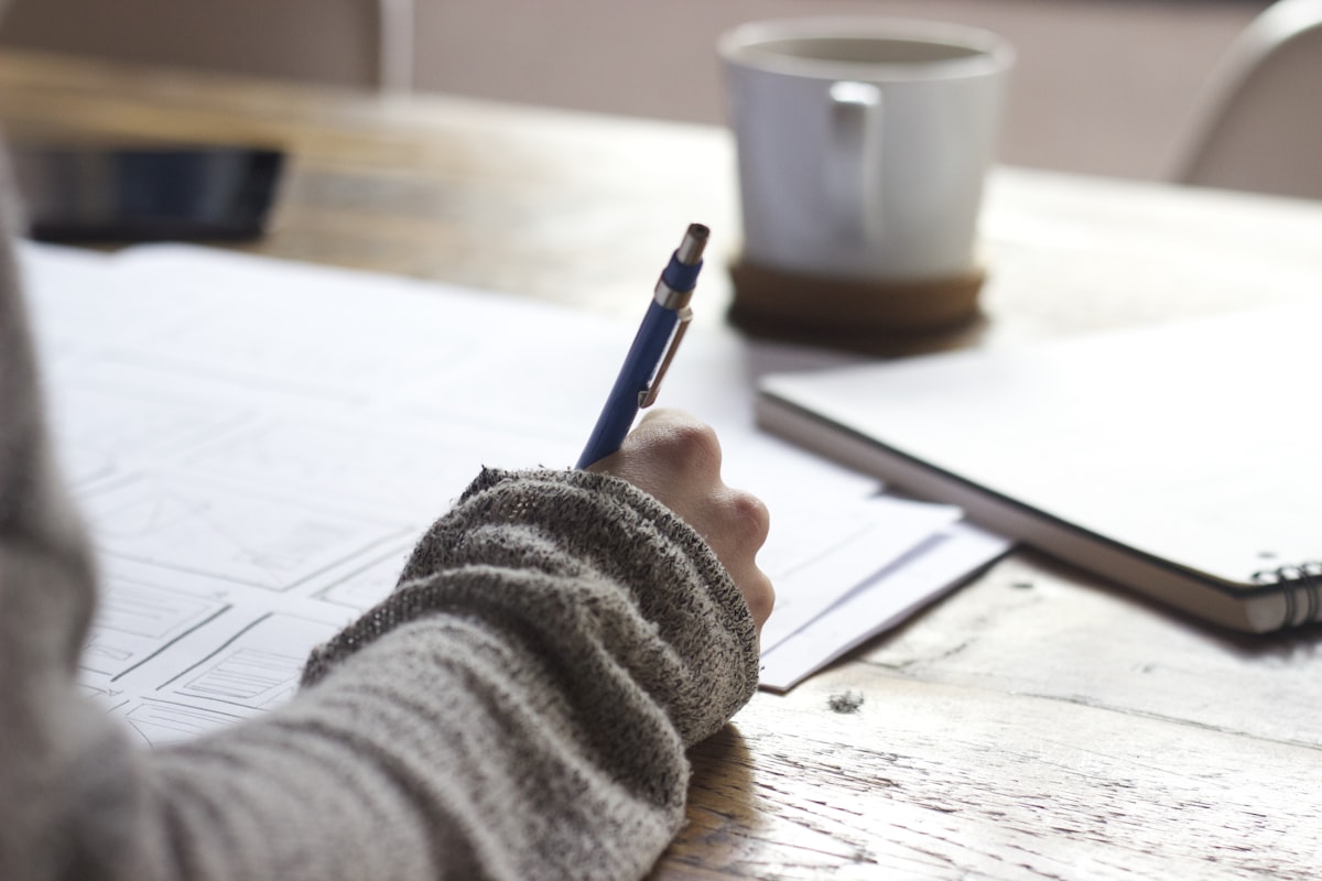 Social media expert developing skills and strategy at desk